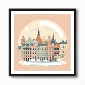 Copenhagen Denmark 4 Snowglobe Art Print