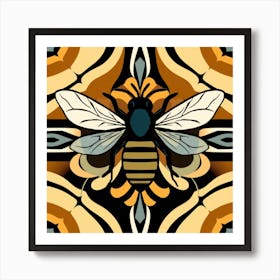 Bee pattern Art Print