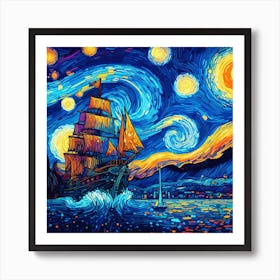 Cosmic ship Art Print