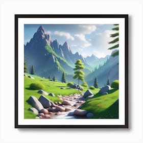 Mountain Landscape 10 Art Print