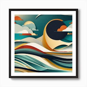 Abstract Seascape 2 Art Print