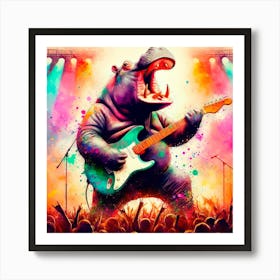 Hippo Art Print