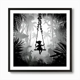 Swing In The Jungle Art Print