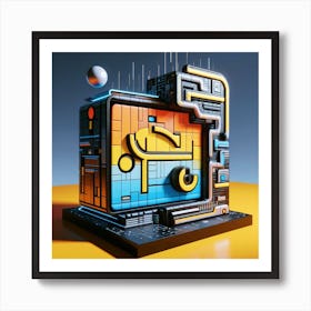 Futuristic Tv 1 Art Print