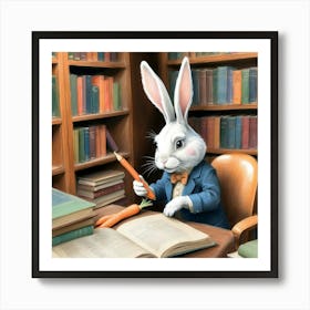 Rabbit In The Library Póster