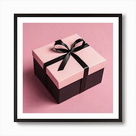 Pink Gift Box Art Print