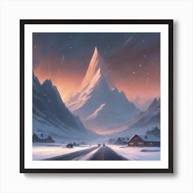 Snowy Landscape 3 Art Print