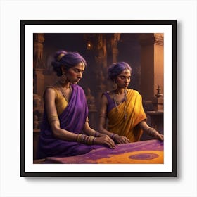 Two Indian Women 1 Art Print