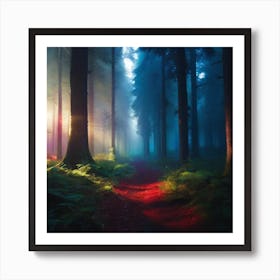 Mysterious forest Art Print