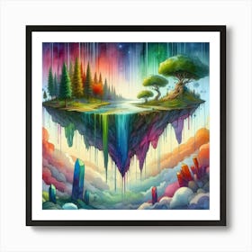 Mystical Floating Island 7 Art Print