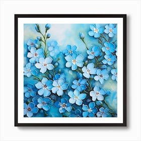 Forget Me Nots 6 Art Print