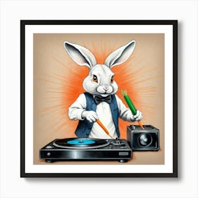 Bunny Dj 2 Art Print