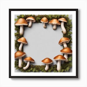 Frame Of Mushrooms 14 Art Print