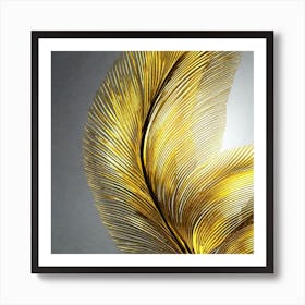 Golden Feathers 1 Art Print