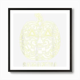 Vintage Samantha Halloween Sugar Skull Design Art Print