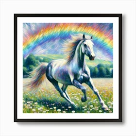 Rainbow Horse 4 Art Print