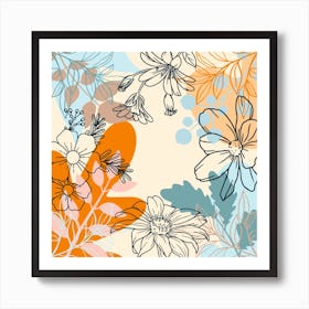 Floral Background Vector 1 Art Print