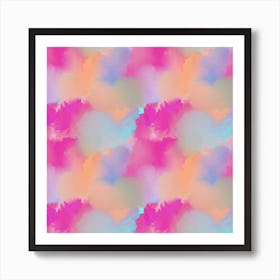 Abstract Watercolor Seamless Pattern Art Print