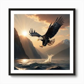 Bald Eagle In Flight Art Print