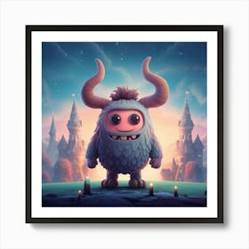 Monster With Horns Art Print