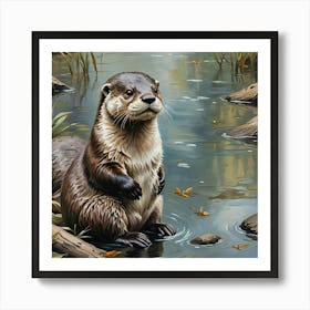 Otter Art Print