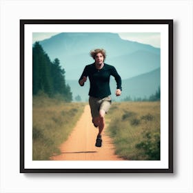 1   A Man Running Into Wild Art Print