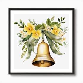 Bell With Flowers 6 Art Print