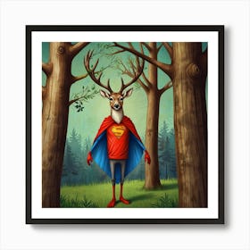 Super Deer Art Print