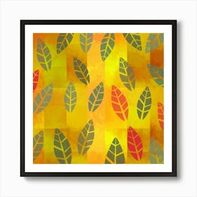 Abstract Leaf Pattern Art Print