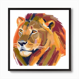 African Lion 01 Art Print