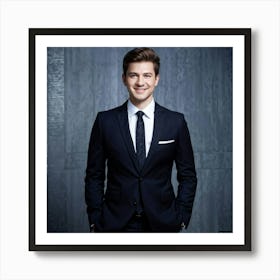 A Young Entrepreneur With A Subtle Shine Of Confidence Glimmering In His Eyes Radiating A Winsome 2 1 Art Print