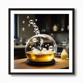 Bubbles In A Glass Art Print