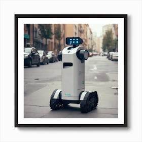 Robot On The Street 62 Art Print