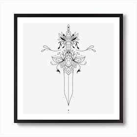 Dagger Mandala 04 Art Print