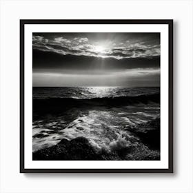 Black And White Seascape 25 Art Print