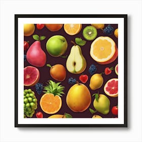 Fruit Wallpaper Art Print