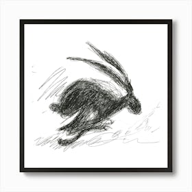 Hare Running Art Print