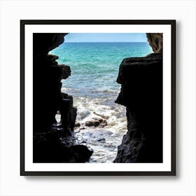 Caves On The Beach Art Print