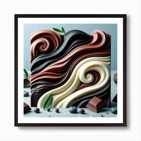 Chocolate waves 3 Art Print