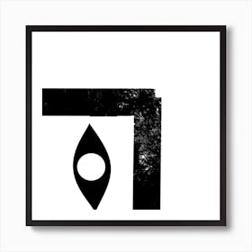 Black And White Eye Painting Art Print