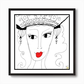 ‎Queens In The Game No Glasses 009  by Jessica Stockwell Art Print