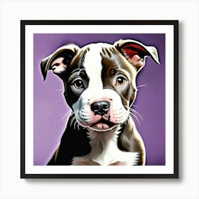 Pit Bull Puppy Art Print