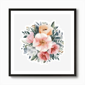 Watercolor Flowers 2 Art Print