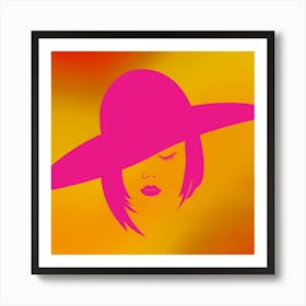 Portrait Of A Woman In A Hat Art Print