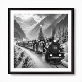 Train In The Snow Art Print