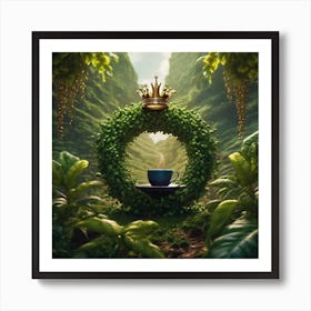 Cup Of Tea In The Forest Art Print