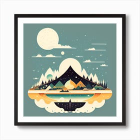 Landscape Illustration Art Print