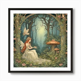 Fairy In The Forest Art Print