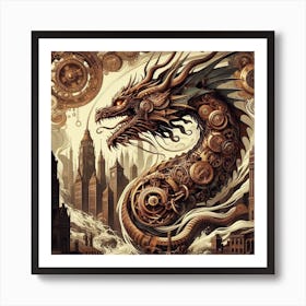 Steampunk Dragon 2 Art Print