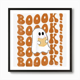 Boo Booook! Reading Book Bookworm Happy Halloween Funny Art Print